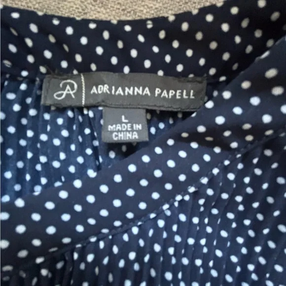 Adrianna Papell Black and White Polka Dot Blouse - Picture 6 of 6